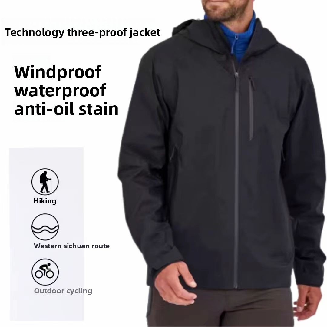 Outdoor Sport Windbreaker - Men's Outdoor Tech Shell Jacket Waterproof