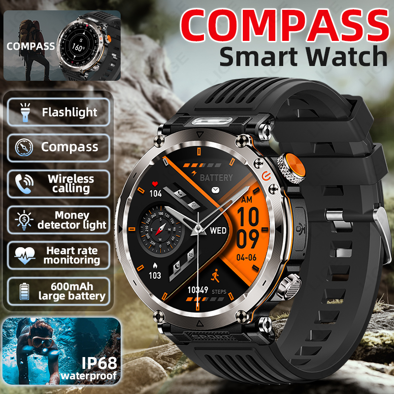 Outdoor Sport Watch - New Military Outdoor Smartwatch Men Heart