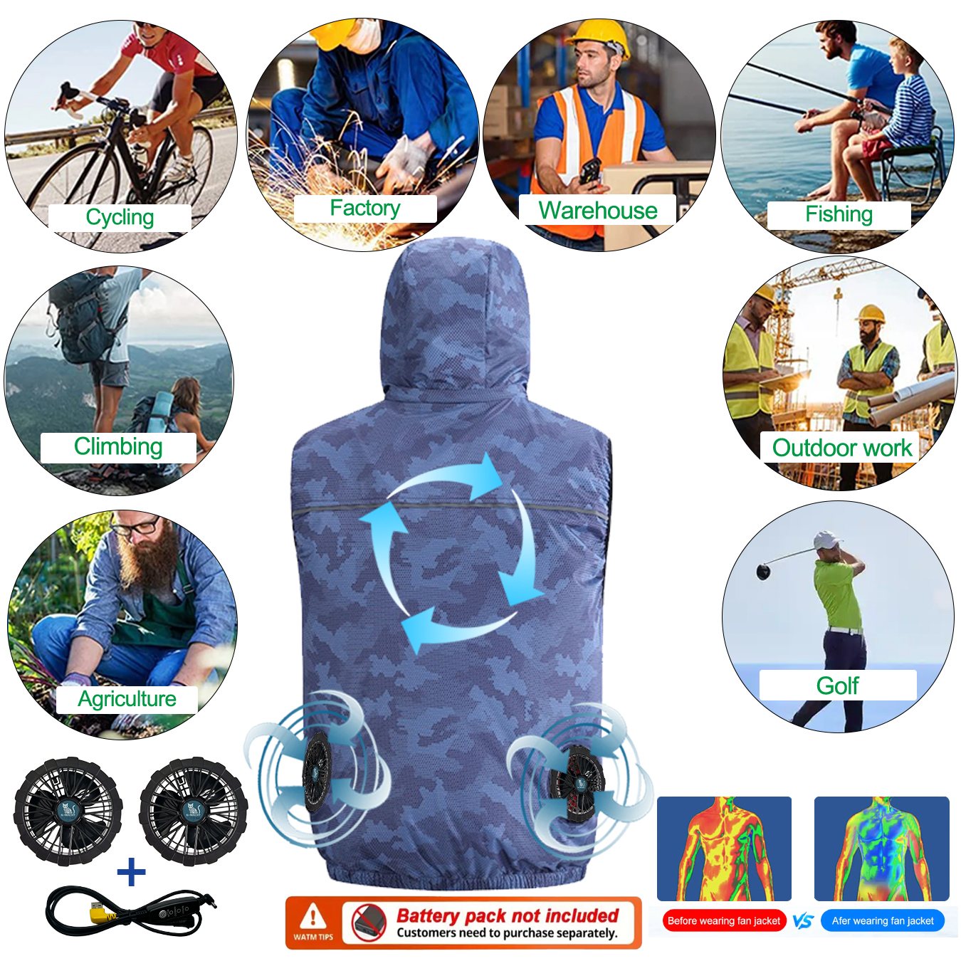 Summer Sport 12V/5V Fan Air Co – Outdoor Sport Windbreaker recenzja i cena