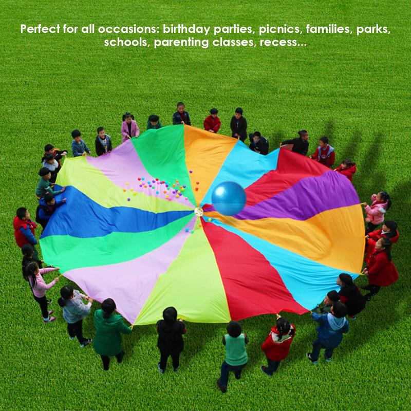Rainbow Parachute For Kids Spo – Outdoor Sports Umbrella recenzja i cena