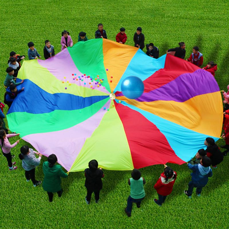 Rainbow Parachute For Kids Spo – Outdoor Sports Umbrella recenzja i cena