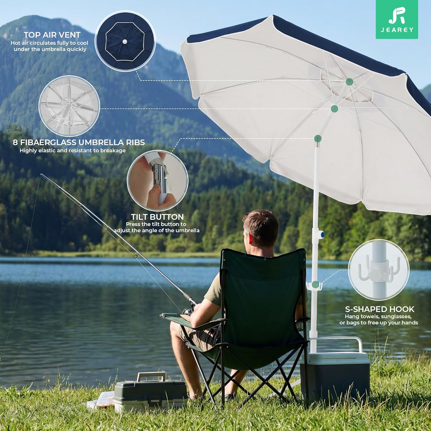6.5ft Portable Sun Shade Umbre – Outdoor Sports Umbrella recenzja i cena