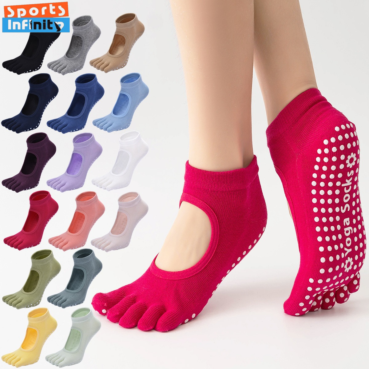 Lady Five Finger Backless Yoga – Trampoline Park Sock recenzja i cena