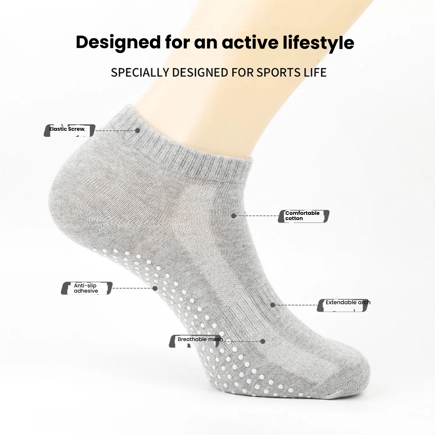 1pair/4pairs Black White Gray  – Trampoline Park Sock recenzja i cena